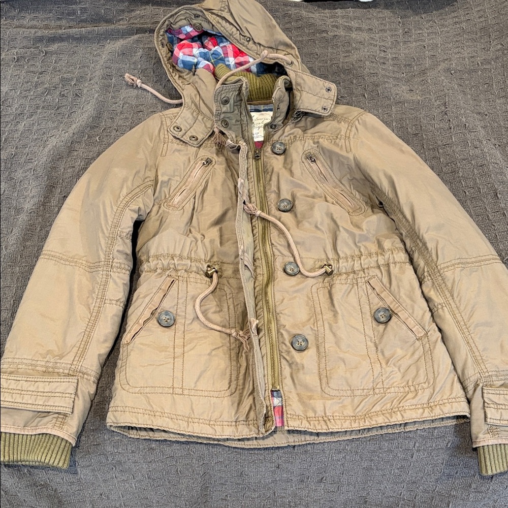 American Eagle Outfitters olive Hooded Jacket